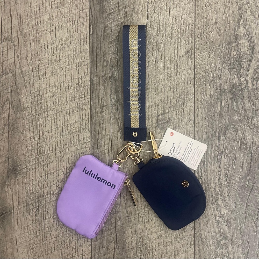 Lululemon Dual Pouch Wristlet
Wordmark Purple and blue Keychain Pouches